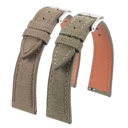 Garmin Slim Canvas Band in olive and taupe