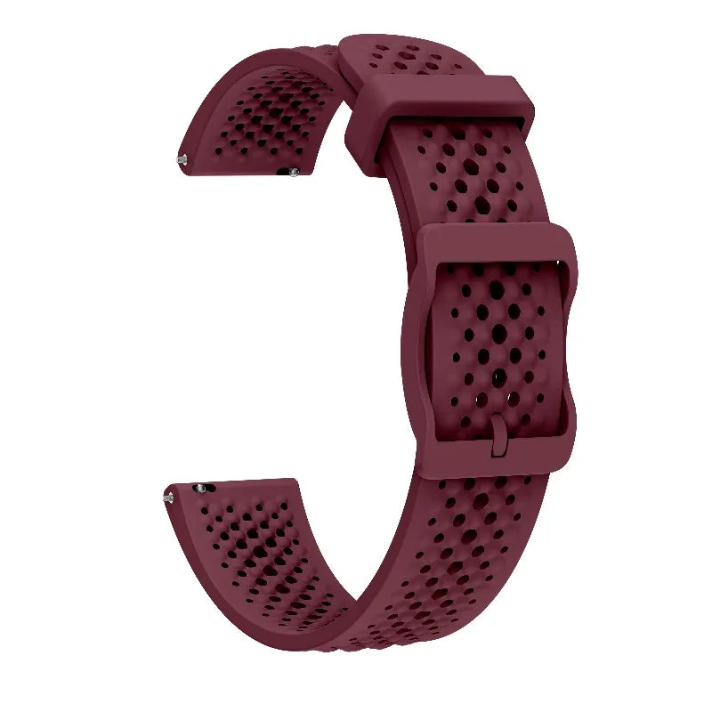 Garmin Lily 2 Perforated Silicone Band in Wine Red