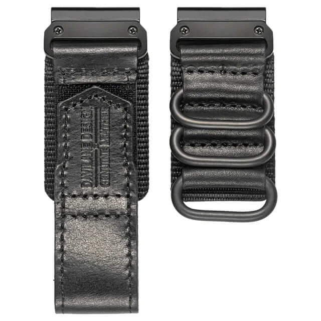Garmin QuickFit Leather and Nylon Loop Band in Black