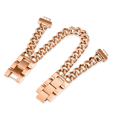 Rose Gold Fitbit Inspire 2, Inspire HR and Ace 3 Double Chain Bracelet Band