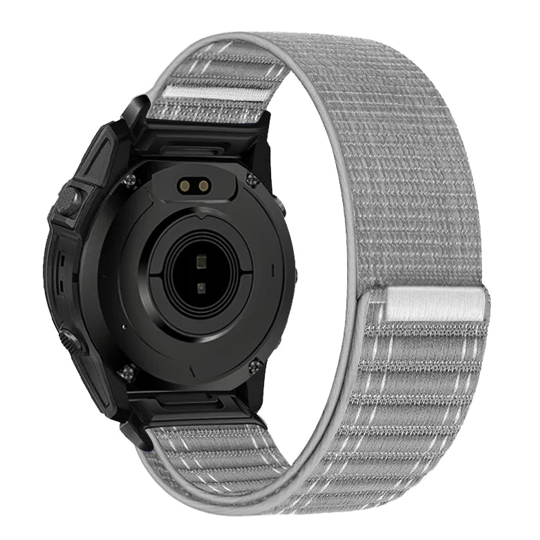 Light Gray Garmin QuickFit 20/22/26mm Lightweight Nylon Loop Band