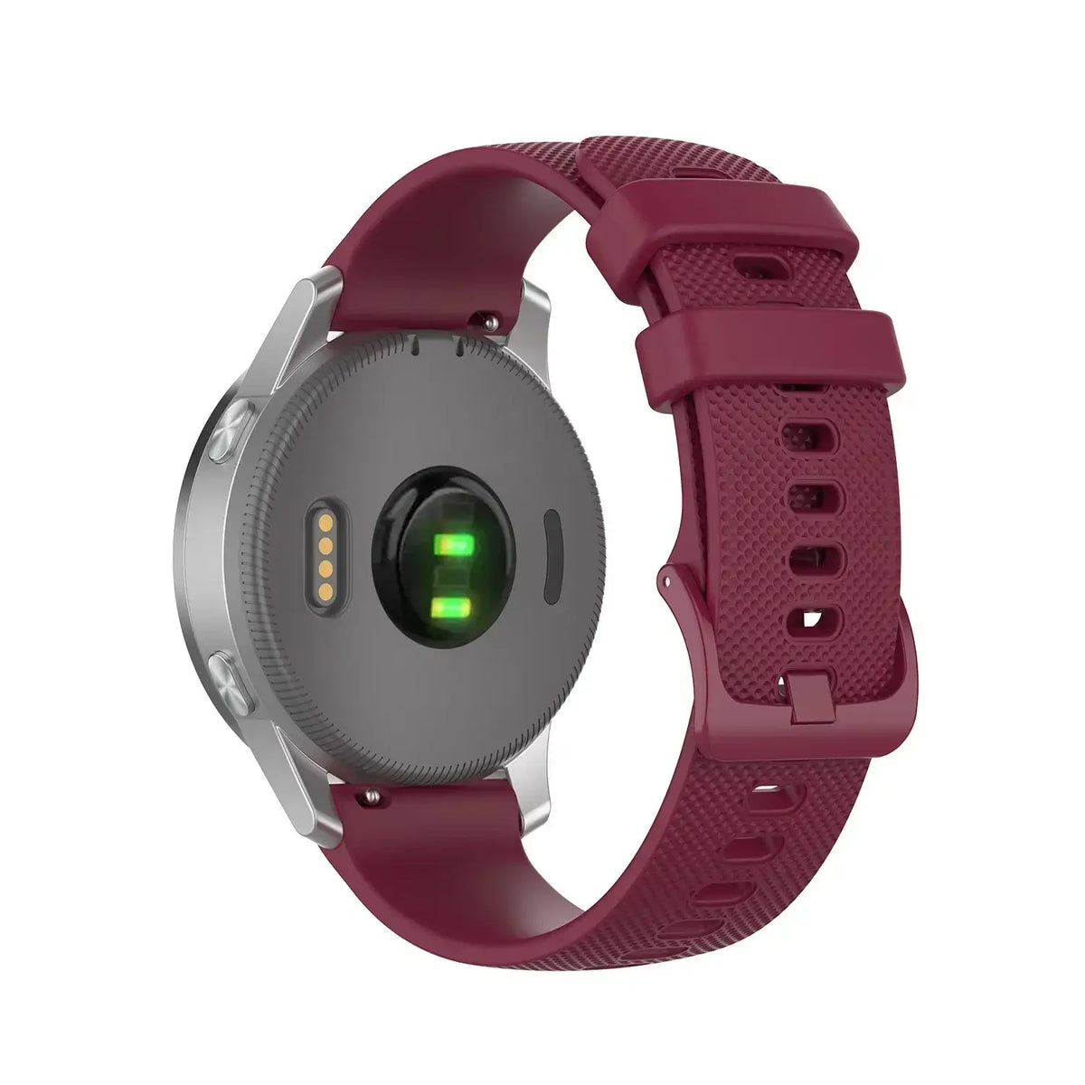 Wine red strap on watch — BandsCo Straps