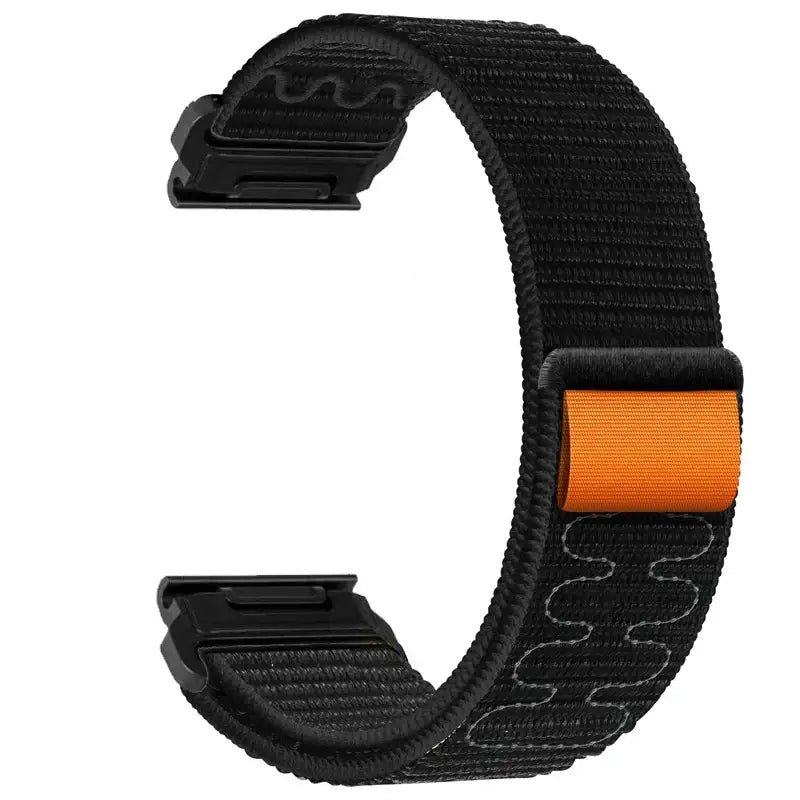 Garmin QuickFit Nylon Hook-and-Loop Band in Black / Orange