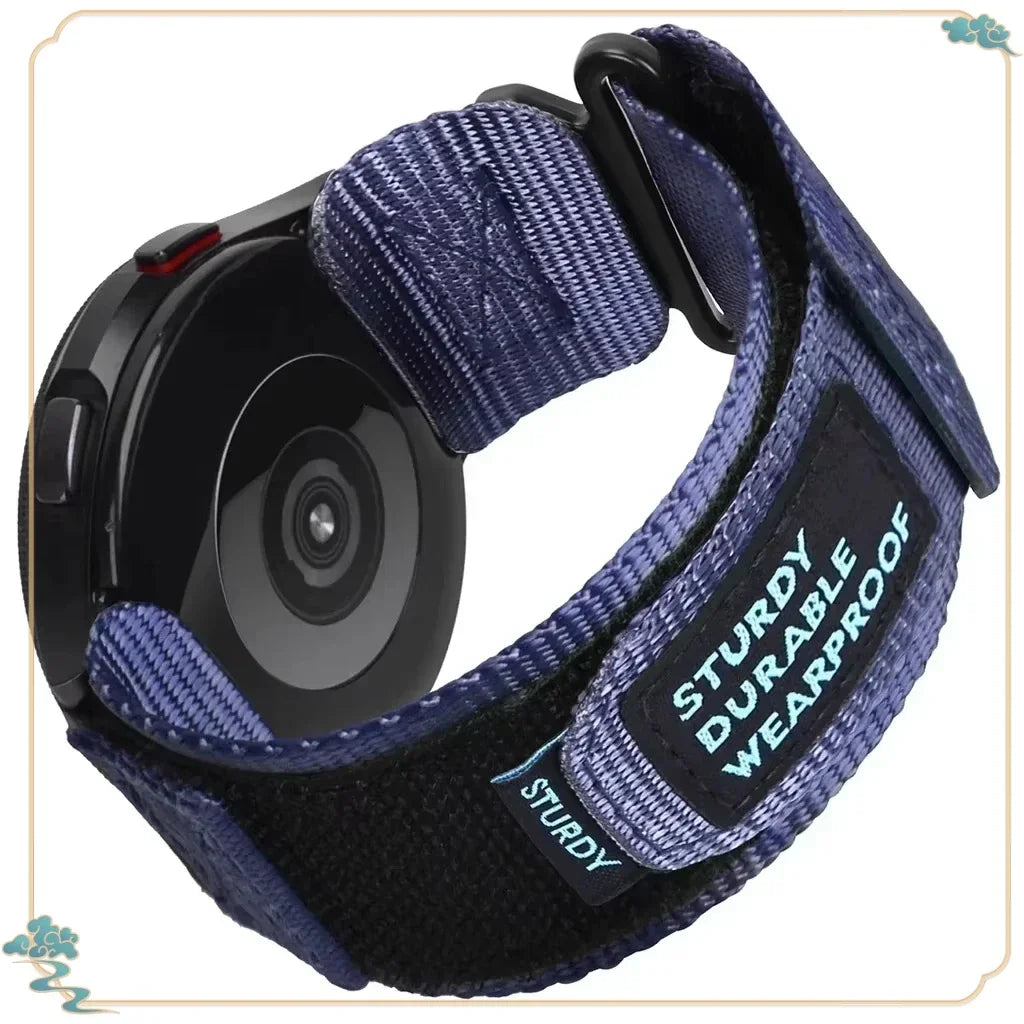 OnePlus Watch Band Sport Nylon Strap Breathable Quick Release Wristband in navy blue with sturdy durable waterproof design.