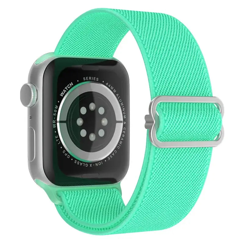 Mint Green adjustable stretch nylon Apple Watch band
