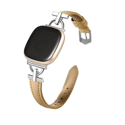 Fitbit Versa 4, Versa 3, Sense 2 and Sense Slim Leather Band, D-Link — band detail
