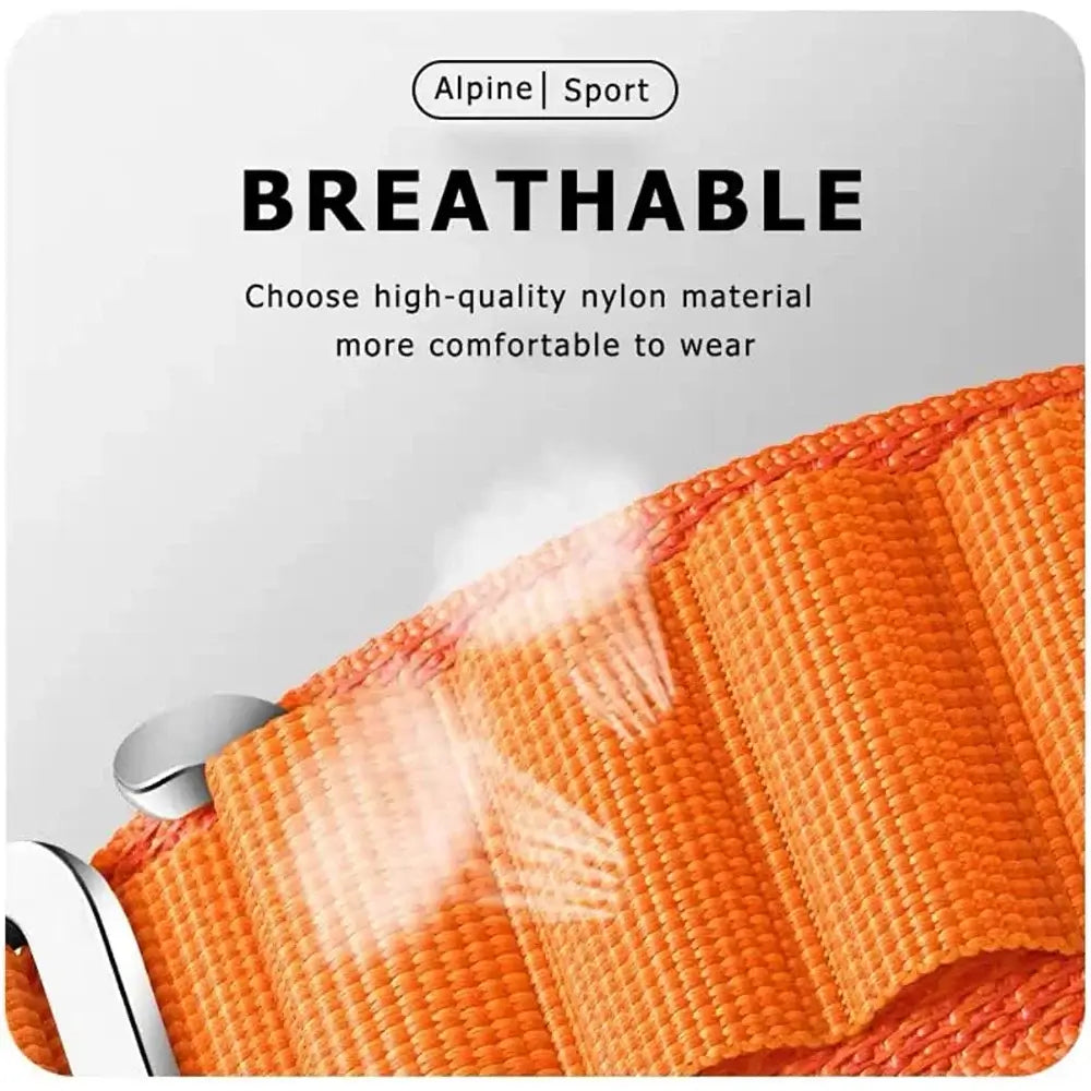 Orange woven nylon close-up — BandsCo Straps