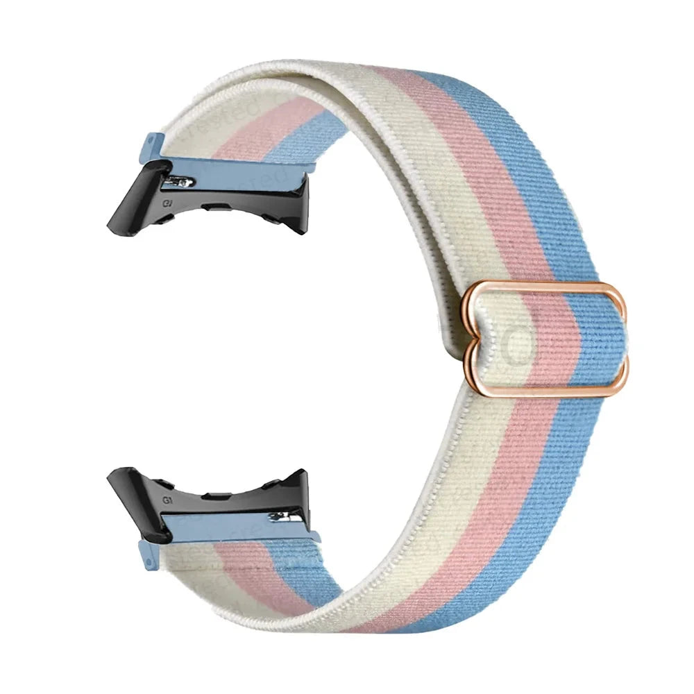 Blue / Pink / Yellow Google Pixel Watch 5, 4 and 3 41mm Elastic Nylon Band, 31 Patterns