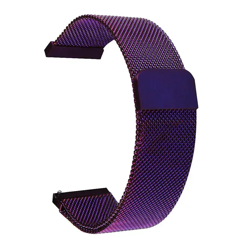 Magnetic Stainless Steel Mesh Band in Purple for compatible Huawei watches