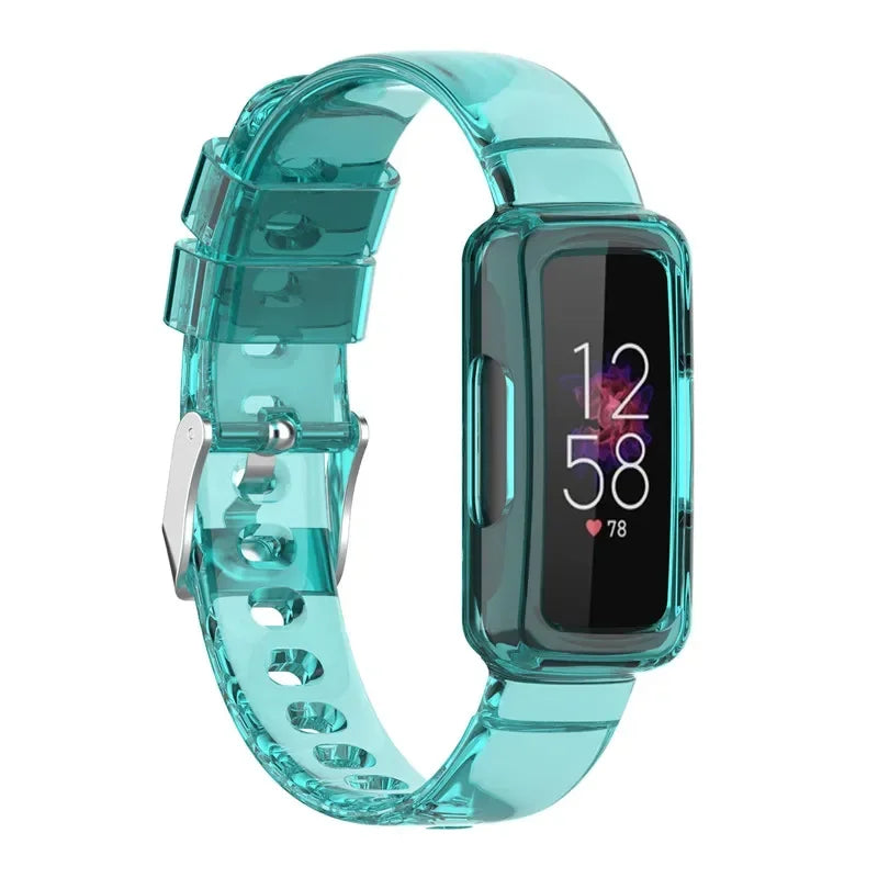 Fitbit Luxe Transparent Case-and-Band Strap - Transparent Teal