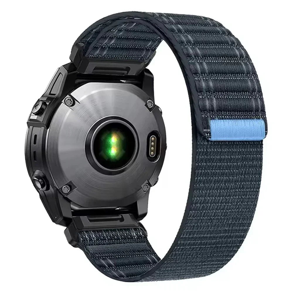 Dark Blue Garmin QuickFit 22/26mm Canvas Nylon Loop Band