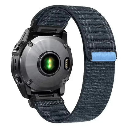 Dark Blue Garmin QuickFit 22/26mm Canvas Nylon Loop Band