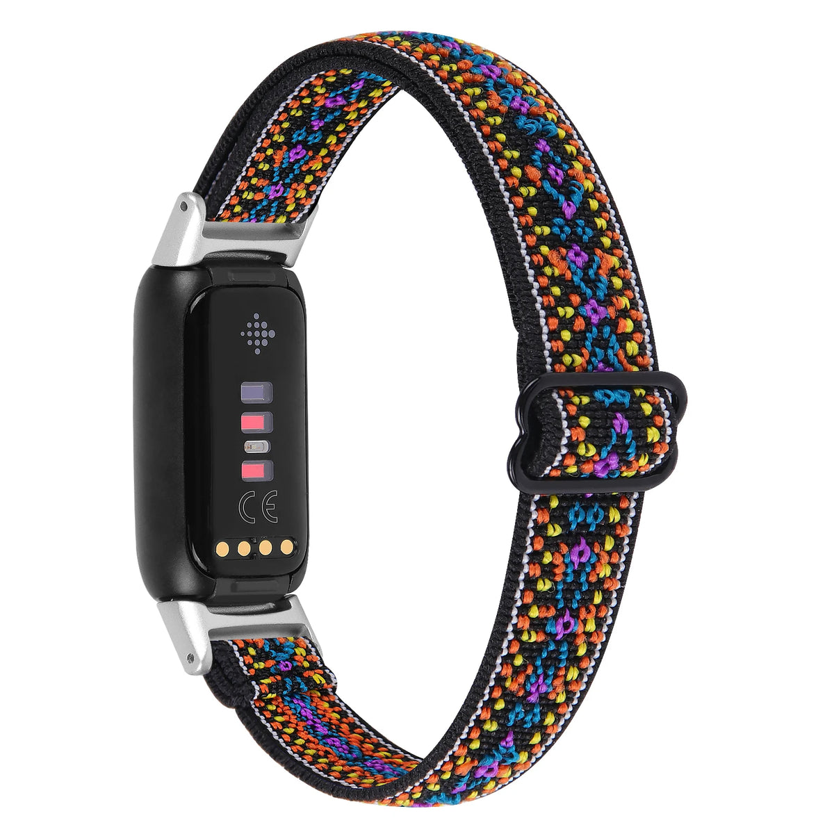 Fitbit Luxe Adjustable Stretch Nylon Band - Purple Geometric