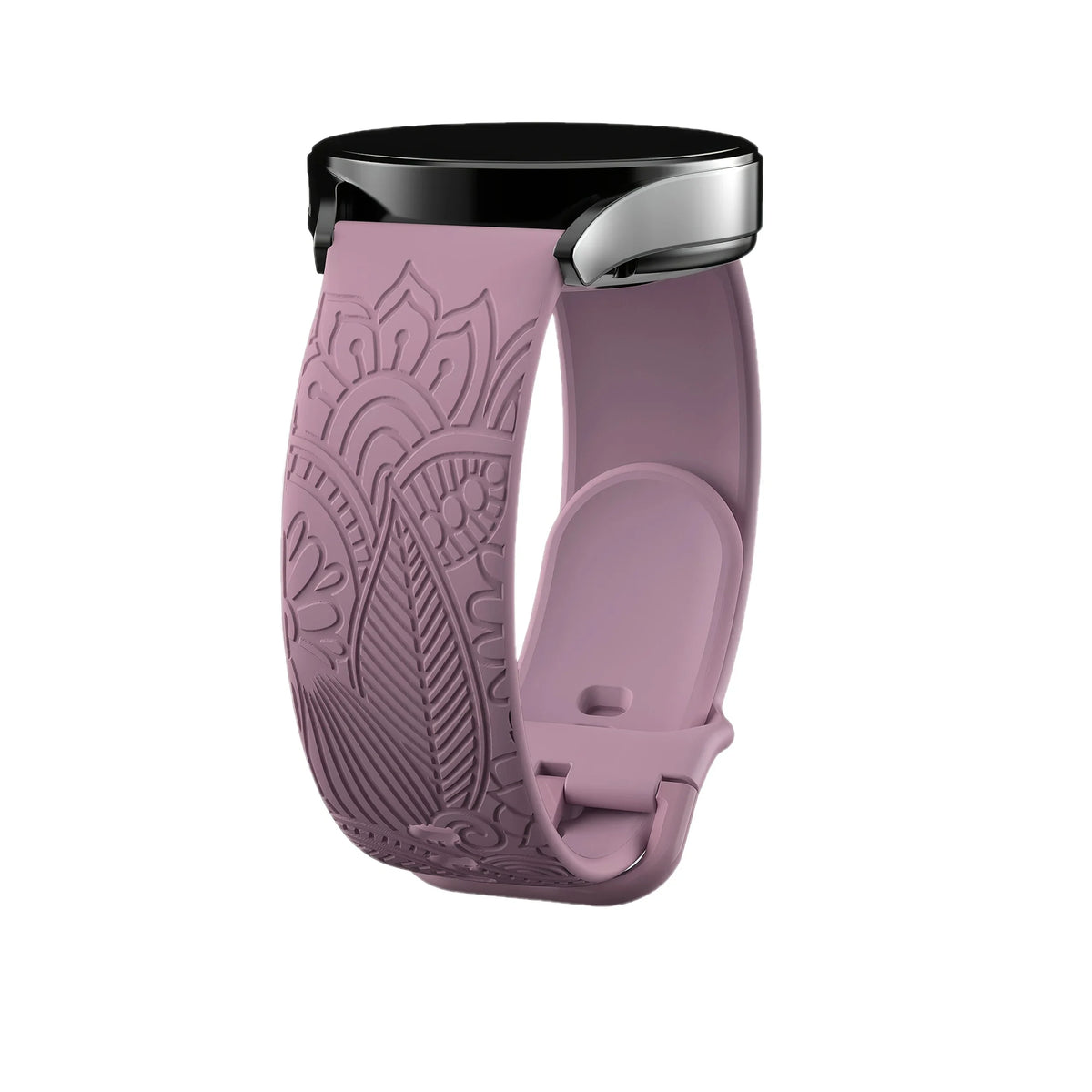 Garmin Engraved Mandala Silicone Band in Purple