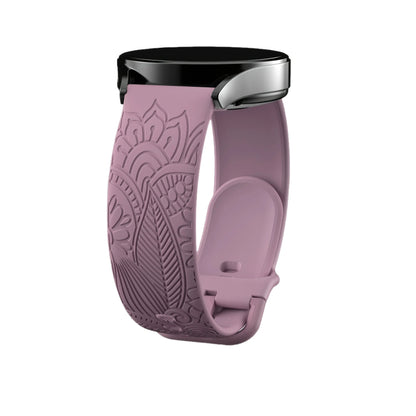 Garmin Engraved Mandala Silicone Band in Purple