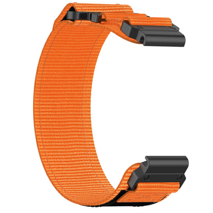 Orange Garmin QuickFit 20/22/26mm Braided Nylon Hook-and-Loop Band