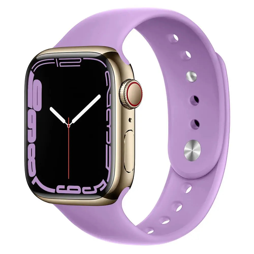 Double-Pin Silicone Apple Watch Sport Band in Lilac