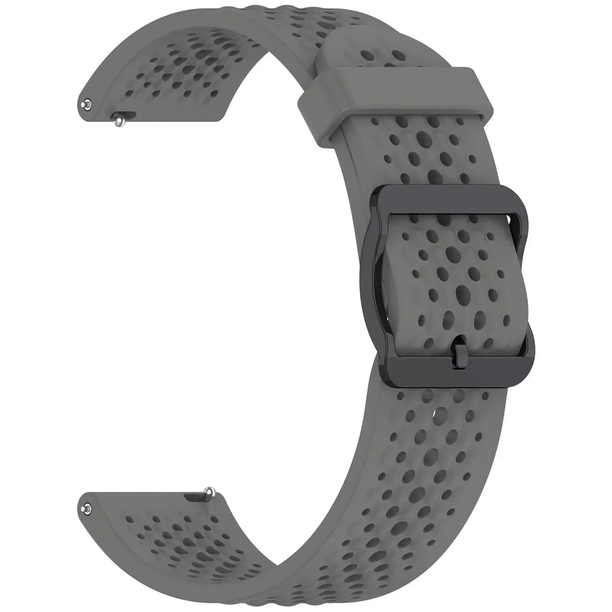 Perforated Silicone Buckle Band for Polar – Dark Gray