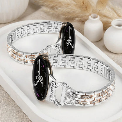 Google Pixel Watch 5, 4 and 3 41mm Rhinestone Bead Bracelet Band — band detail
