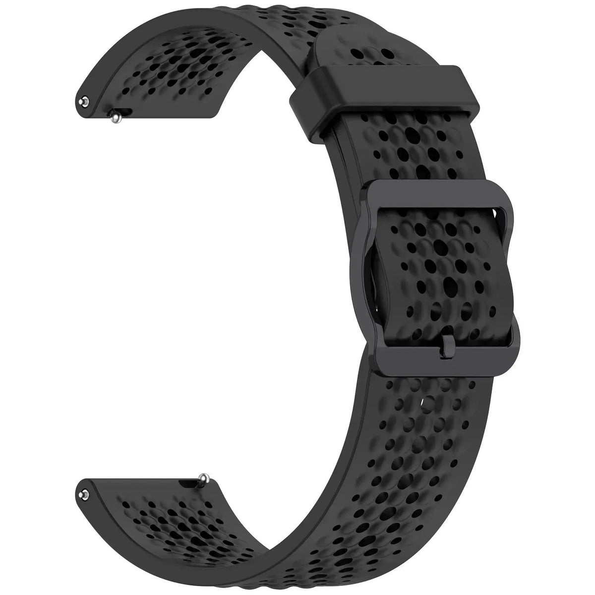 Perforated Silicone Buckle Band for Motorola Moto — Black