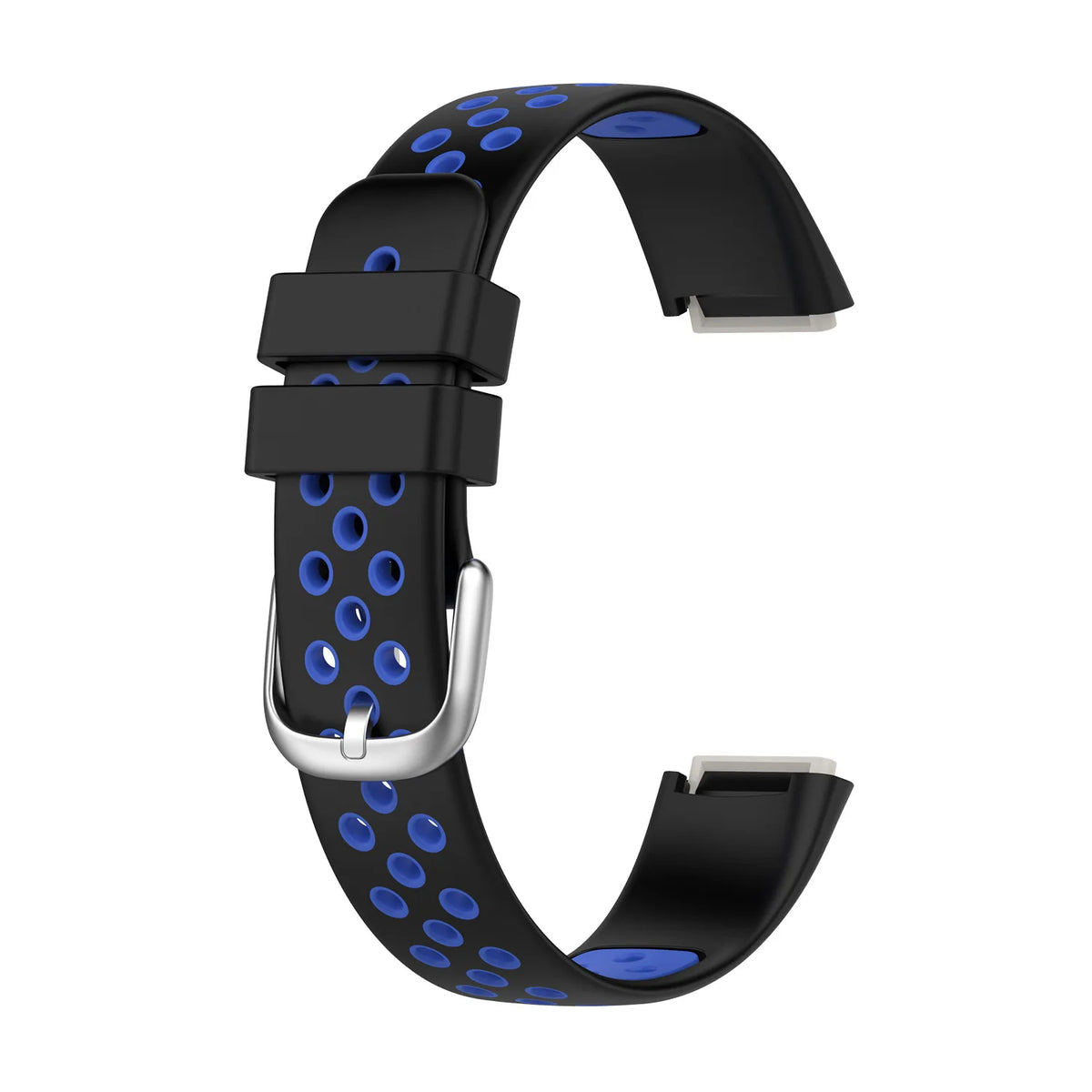 Fitbit Luxe Bands - Solid Silicone, Perforated & Metal - Perforated Silicone - Black / Blue