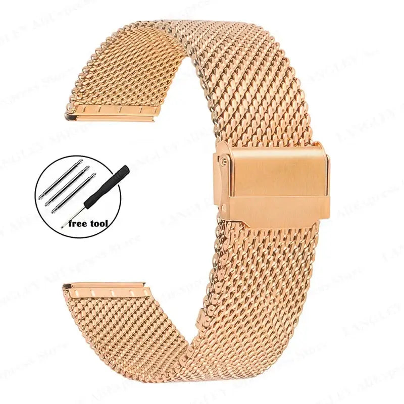 TicWatch Milanese Mesh Band with Adjustable Clasp - Rose Gold
