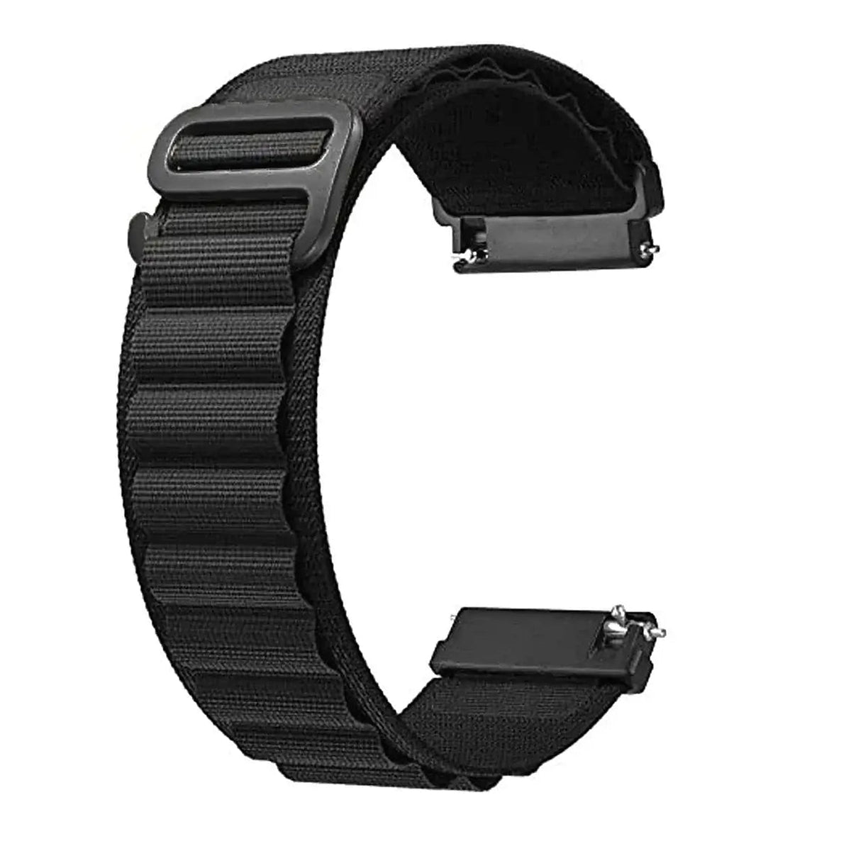 Black Alpine nylon loop band with black metal G-hook