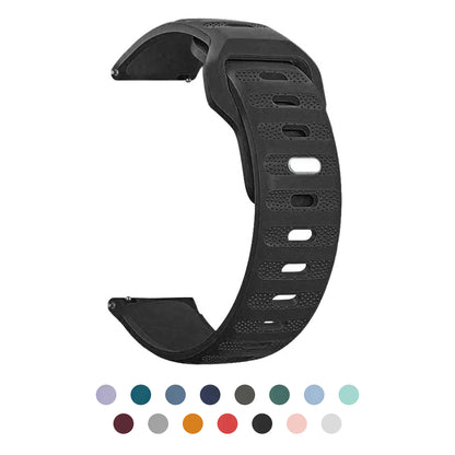 Textured Pin-and-Tuck Silicone Band for Motorola Moto — Black textured band with color swatches