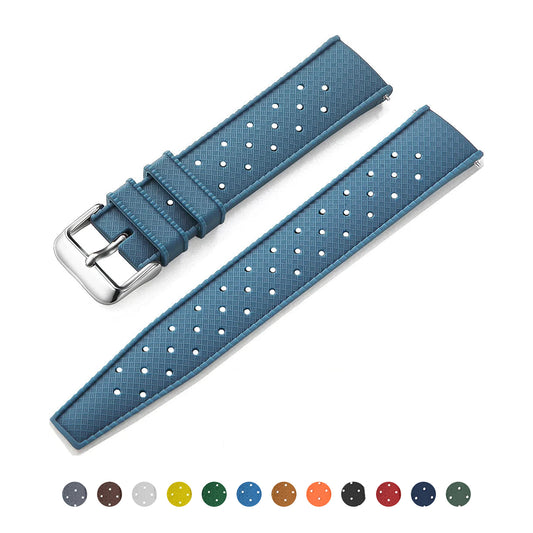 Tropic Silicone Band for Motorola Moto — Slate blue tropic strap with color previews