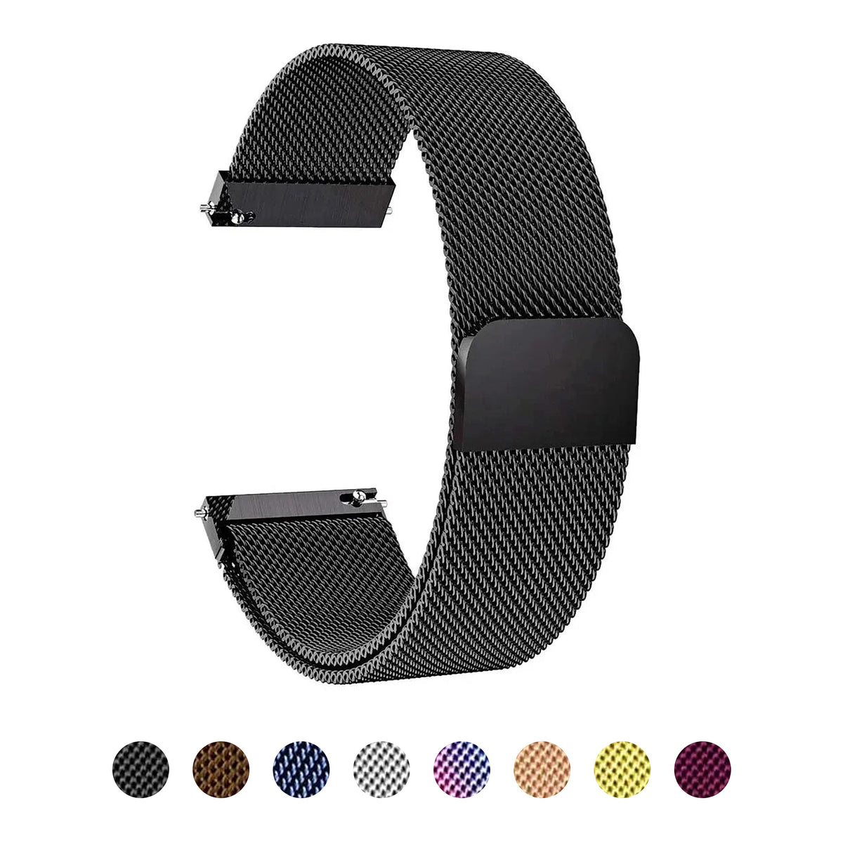Motorola Moto Watch Stainless Steel Milanese Mesh Band, Magnetic — original band with Moto hero presentation