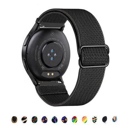 Motorola Moto Watch Stretch Nylon Loop Band with Slide Buckle — original band and real variant previews