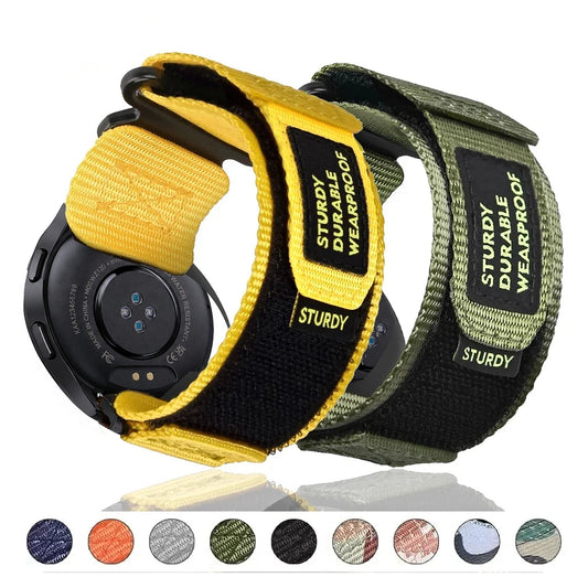 Motorola Moto Watch Nylon Hook-and-Loop Band, Camo & Solids, S or L — original band and real variant previews