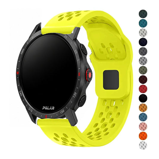 Perforated Silicone Band for Polar – neon band and color previews