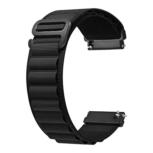 Polar Alpine-Style Nylon Band with Metal Hook – Black / Black Hook