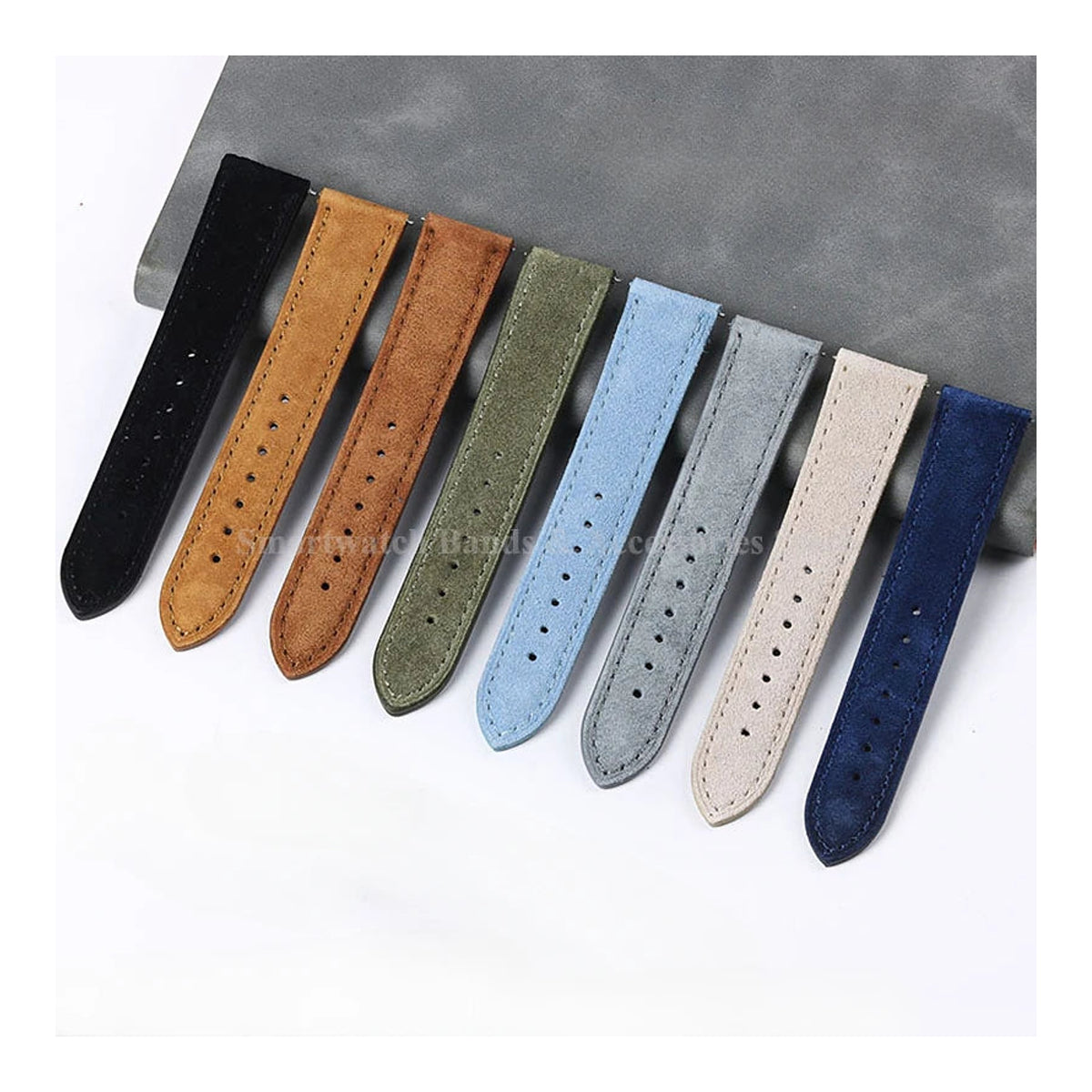 Polar Suede Leather Band with Buckle Options — Suede leather color selection