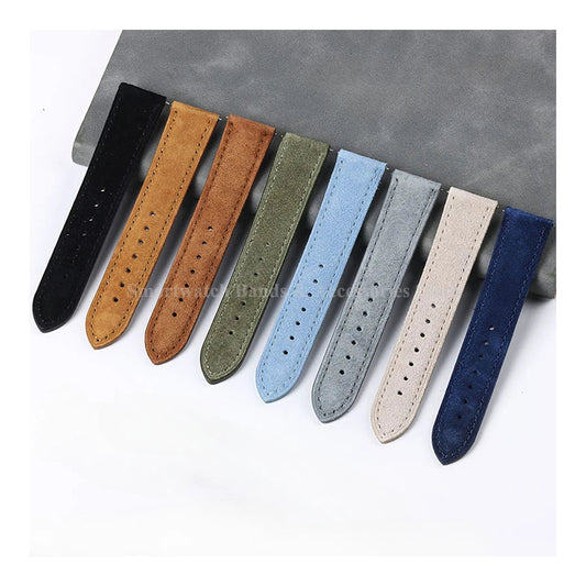 Polar Suede Leather Band with Buckle Options — Suede leather color selection