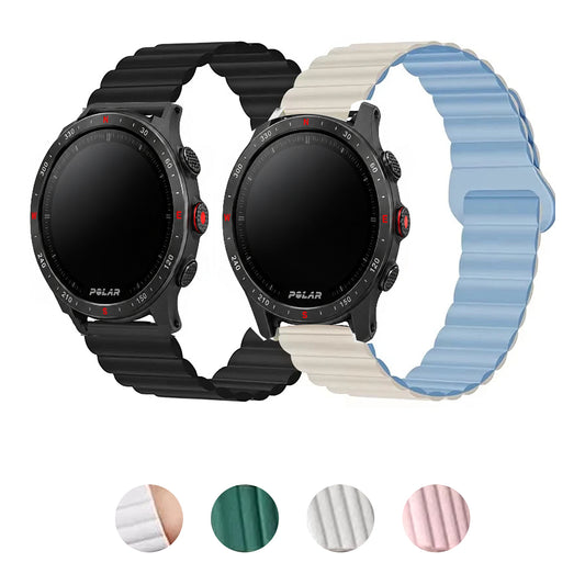 Polar Ribbed Magnetic Silicone Loop Band – ribbed magnetic loops and color previews
