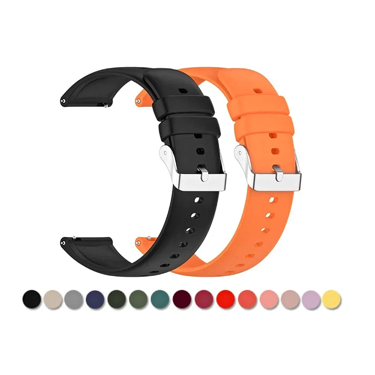 Polar Smooth Silicone Watch Band with Pin Buckle — Color selection