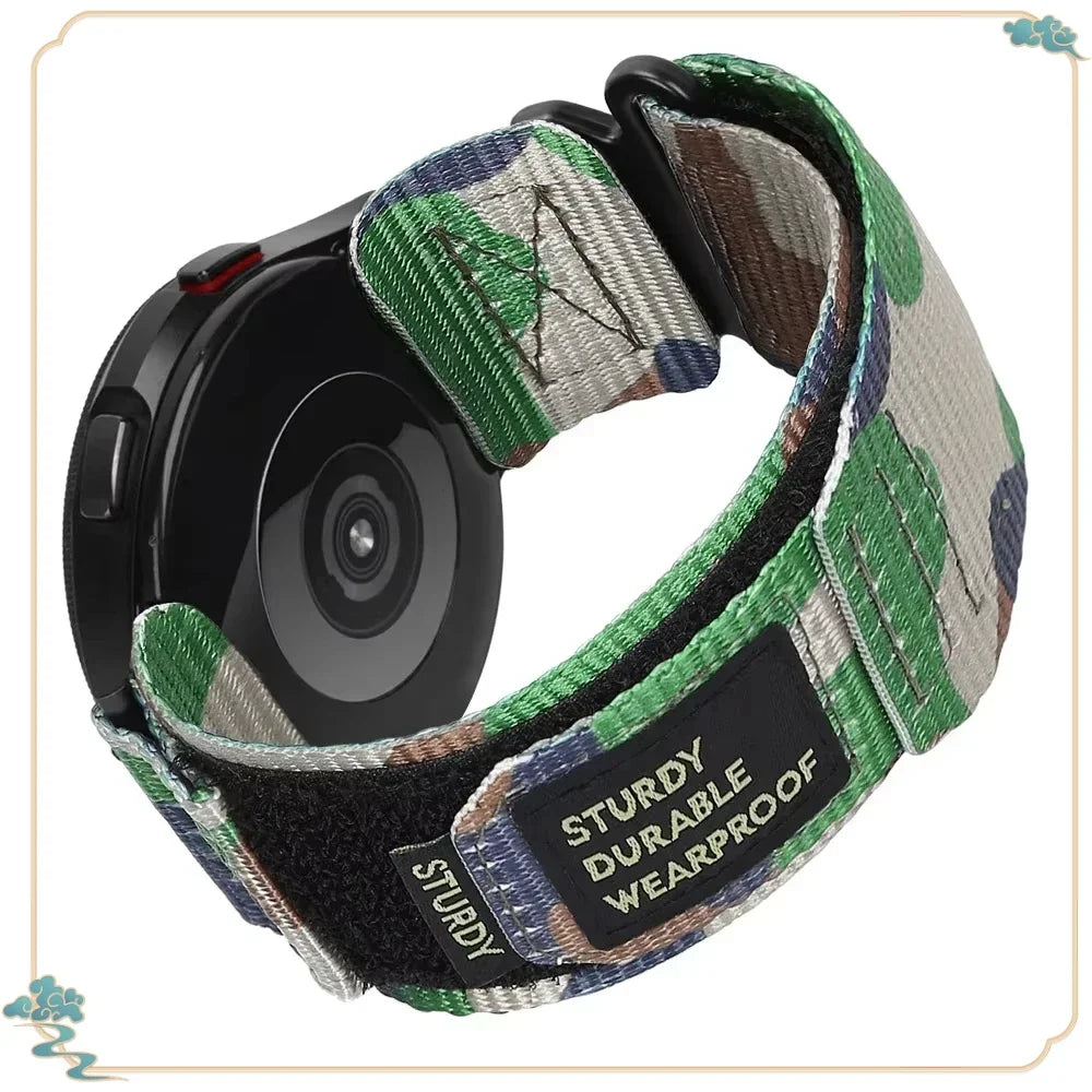 COROS Nylon Hook-and-Loop Band in Solid and Camo Colors – Green Camo