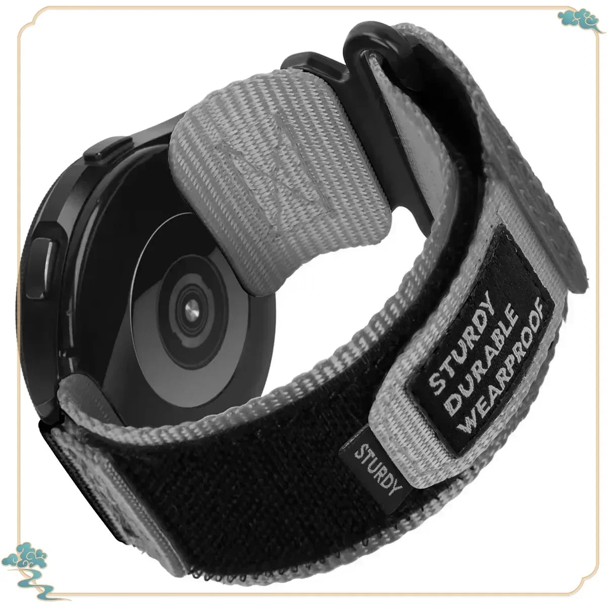 COROS Nylon Hook-and-Loop Band in Solid and Camo Colors – Gray