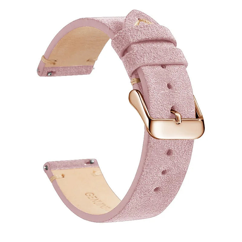 COROS Suede Leather Band with Buckle Color Options – Pink / Rose Gold Buckle