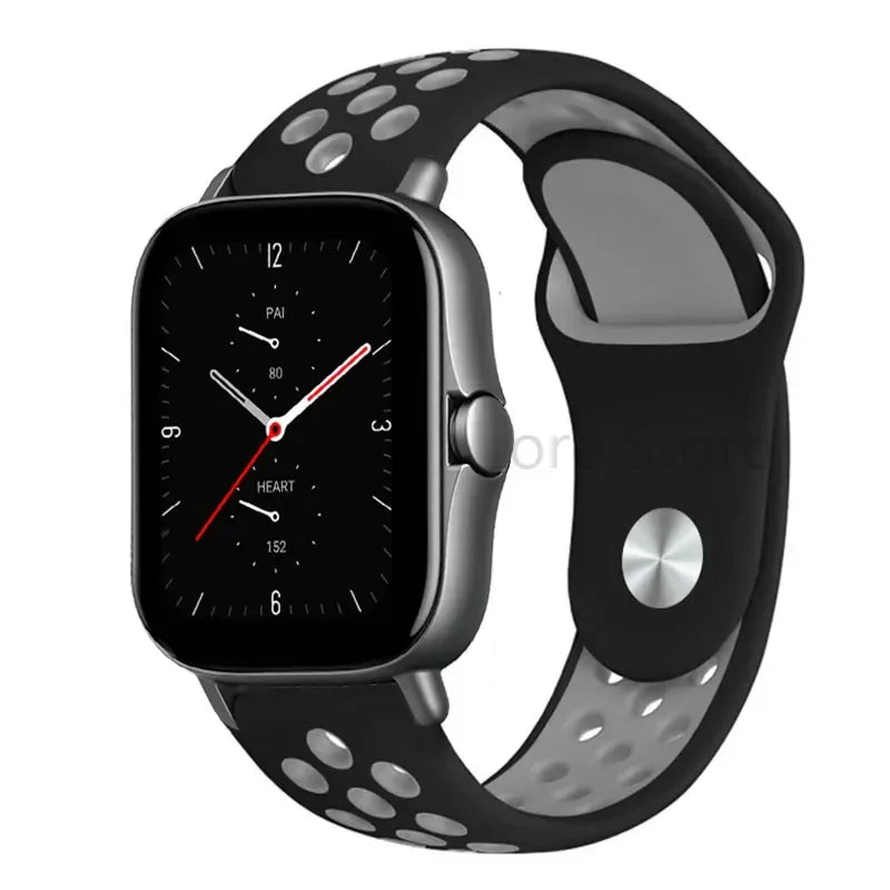 COROS Perforated Two-Tone Silicone Sport Band – Black / Gray