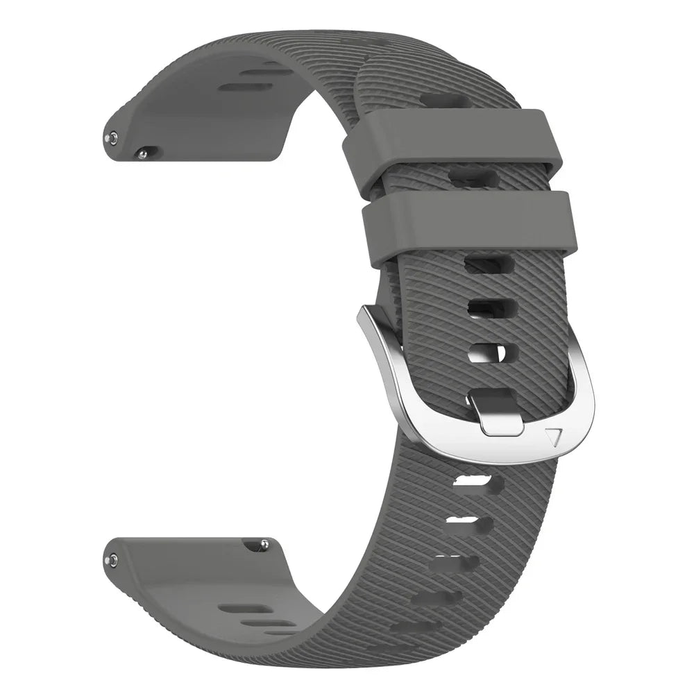 COROS Textured Silicone Band with Color and Buckle Options – Dark Gray / Silver Buckle