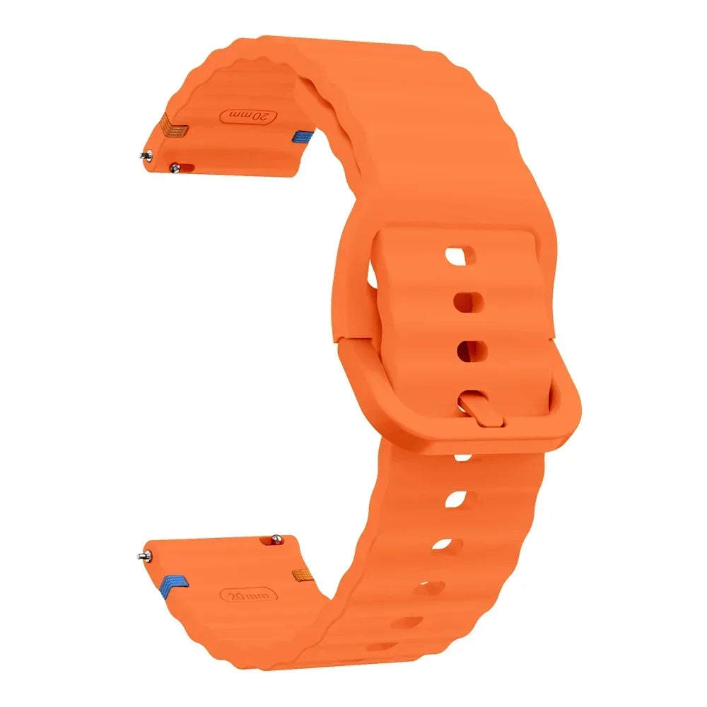 COROS Wave-Ribbed Silicone Band – Orange
