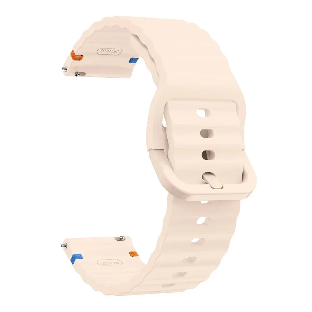 COROS Wave-Ribbed Silicone Band – Light Peach