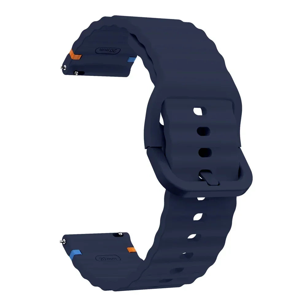 COROS Wave-Ribbed Silicone Band – Navy Blue