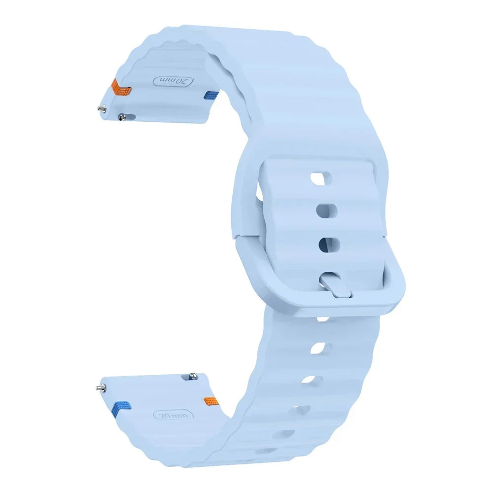 COROS Wave-Ribbed Silicone Band – Sky Blue