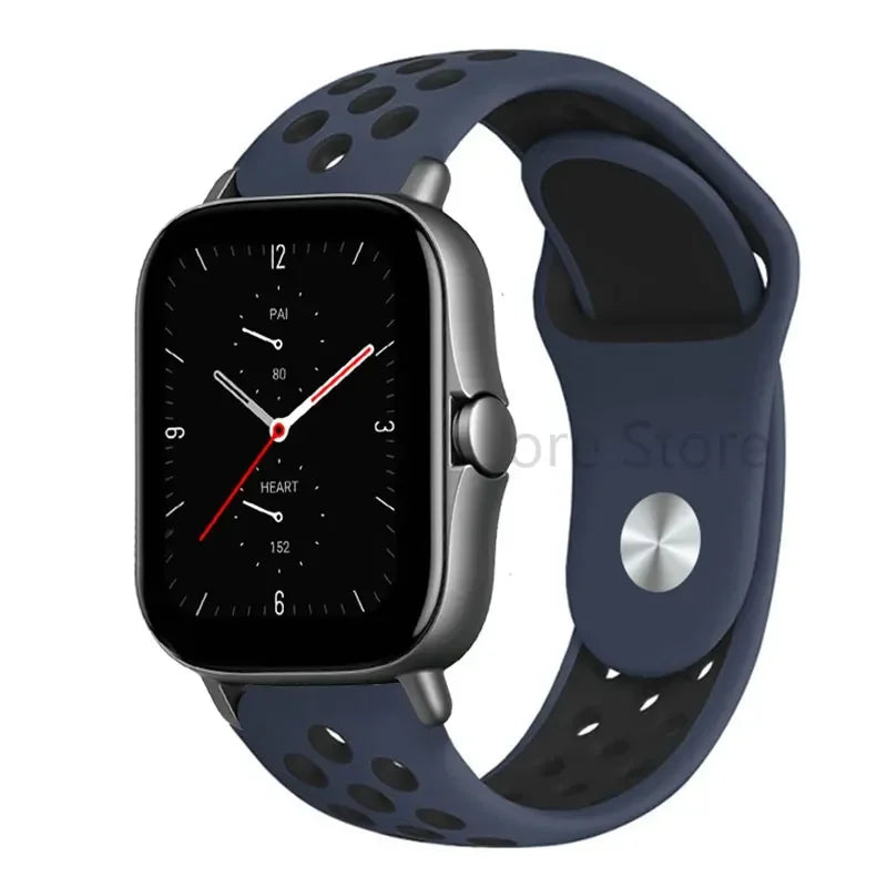 COROS Perforated Two-Tone Silicone Sport Band – Navy Blue / Black