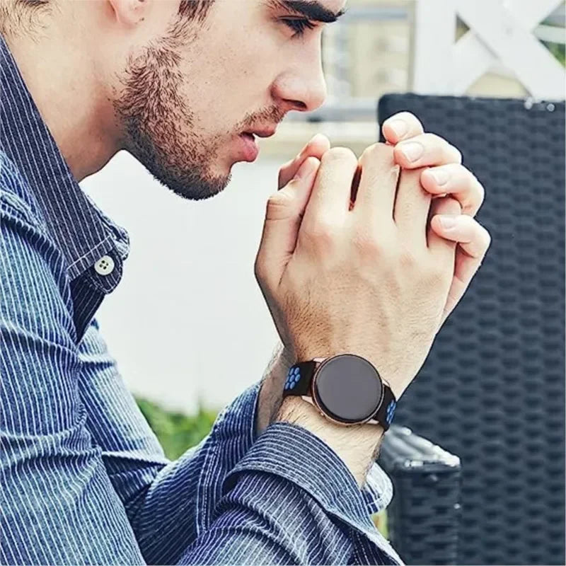 Watch with silicone band worn on wrist for COROS – BandsCo Straps