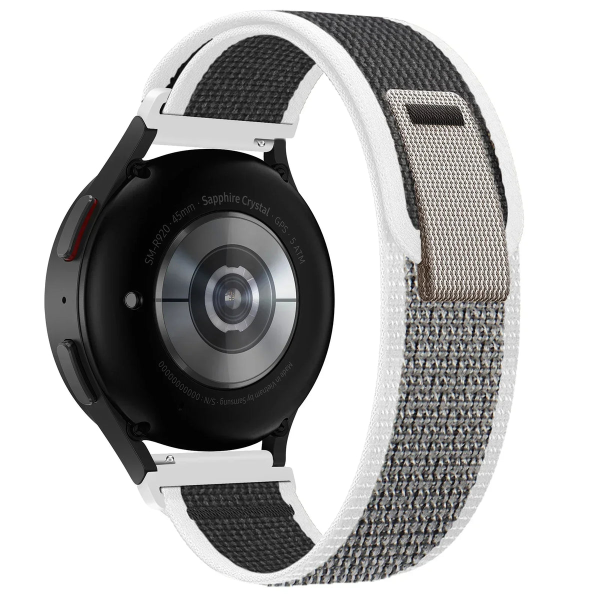 COROS Nylon Sport Loop Band with Pull Tab – Gray / White